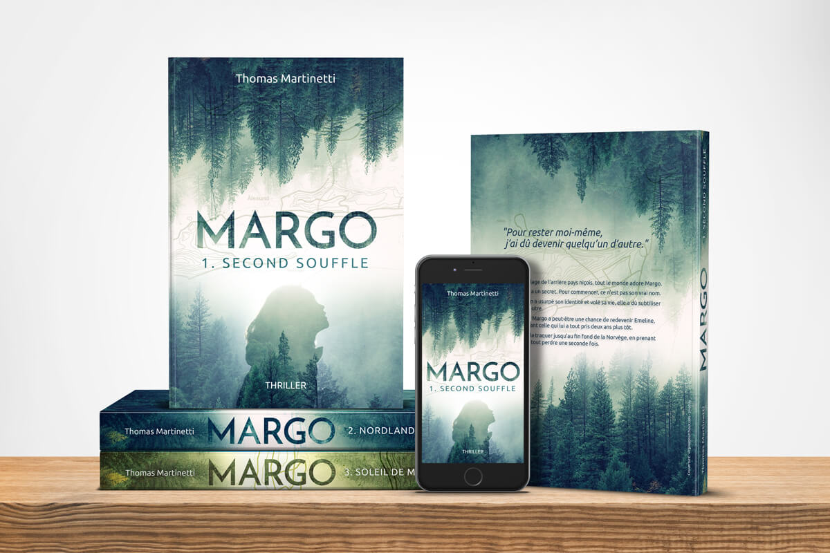 Couvertures de "Margo" (Tome 1, 2 et 3) de Thomas Martinetti